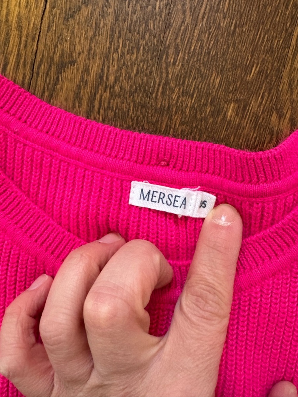 Women's Bright Pink Ribbed Sweater